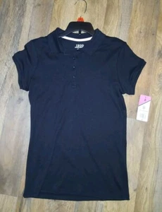 NWT Girl's Black IZOD Polo Uniform Top  LARGE 14/16 - Picture 1 of 2