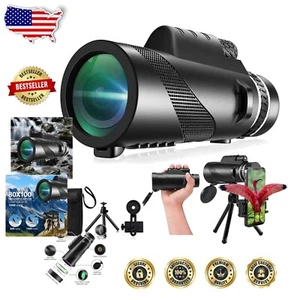 High Power Monocular Telescope with Smartphone Bracket for Outdoor Enthusiasts - Picture 1 of 11
