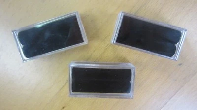 Caja de 10 frascos de gemas rectangulares acrílicos piedras preciosas espuma negra 1" x 2" con gemas moneda Foto 1 de 2