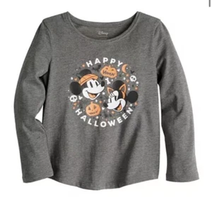Disney's Mickey&Minnie Mouse Toddler 12 Months Sleeve Shirt Halloween Pumpkin - Picture 1 of 4
