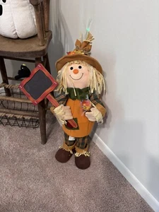 Vtg Avon Jimmy Fiber Optic LightUp Scarecrow Door Greeter Halloween Fall Works - Picture 1 of 5
