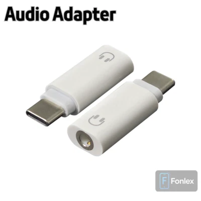 USB C auf 3,5mm Klinke Adapter für Musik Kopfhörer Audio Typ-C Weiß Stecker - Bild 1 von 4