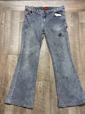 Pantalones de mezclilla para mujer Tilt talla 11 tiro bajo vintage corte boot azul medio lavado Y2k Foto 1 de 4