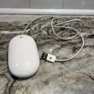 Apple Mighty Mouse Mac Pro Model A1152 White Optical USB Wired TESTED - Picture 1 of 6