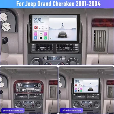 9" 4-64GB For Jeep Grand Cherokee 2001-2004 Car Radio Wireless Carplay GPS Navi Foto 1 de 4