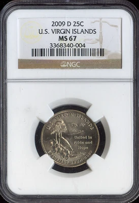 2009-D US Virgin Islands Quarter NGC MS67 Holiday Sale 🎁 - Image 1 of 2