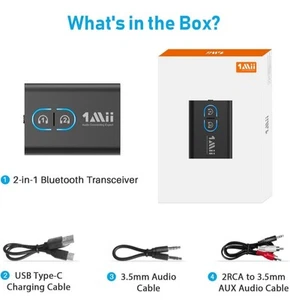 1Mii ML300 2 in 1 Low Latency Home Stereo Bluetooth 5.0 Transmitter Receiver - Afbeelding 1 van 22