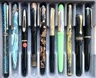 SOLD AS FOUND: 10 x vintage Füller, u.a. MERCEDES, DIPLOMAT, REDENS  (#26-15)