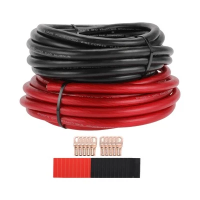 Cable de Tierra Universal Cable de Alimentación 25FT CCA 1 Juego 1/0 GAUGE 12V - Imagen 1 de 4