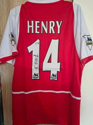 Thierry Henry Autogramm Arsenal FC Legende Trikot COA Handsigniert Beckett - Bild 1 von 4