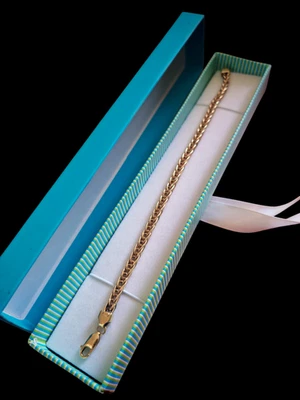 Solid Gold Rope Chain Bracelet Yellow 14k 9.25g 25cm 9.8 inch 5mm Italy - Image 1 of 4