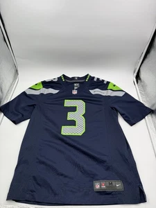 Nike Mens Blue Seahawks #3 Russell Wilson NFL Jersey On Field Sz M - Picture 1 of 4
