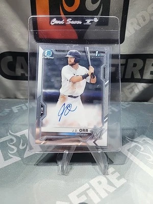 J.D. ORR 2021 BOWMAN CHROME 1ST BASEBALL AUTOGRAPH MARLINS AUTO - Image 1 of 2