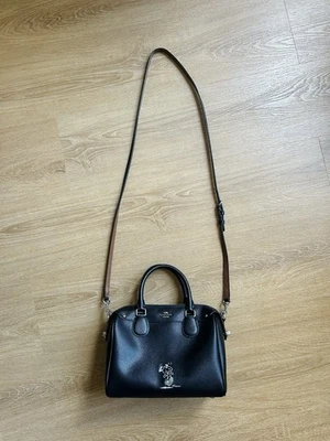 Coach x Peanuts Collab Snoopy Purse Leather Black Shoulder Strap Limited Edition - Image 1 of 4