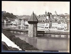 1900 Lucerna Lucerna puente de capilla Gütsch Suiza Suiza fotografía fotografía fotografía - Imagen 1 de 1