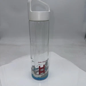 STARBUCKS Water Bottle Glass TUMBLER You Are Here San Francisco 18.5 oz - Picture 1 of 6