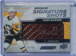 2019/20 Upper Deck Engrained Hockey Rookie Signature Shots Teddy Blueger #/99 - Picture 1 of 1