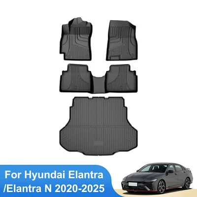 3D Floor Mats &Cargo Liners For 2021-2025 Hyundai Elantra Elantra N All weather Foto 1 de 4
