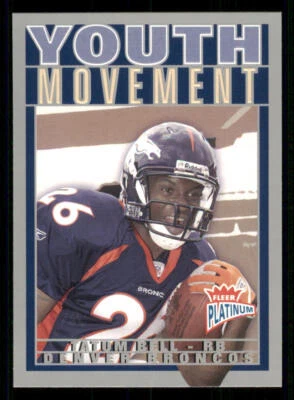 2004 Fleer Platinum Youth Movement #15YM Tatum Bell - Image 1 of 2