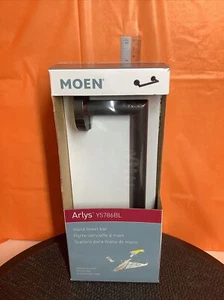 Moen Y5786BL Arlys Matte Black Hand Towel Bar - Picture 1 of 11