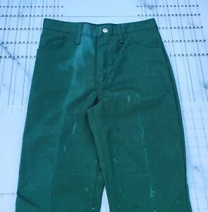Vintage Maverick Flare Jeans Mens Size 27x32 Made in USA Green 70s Tag 30x34