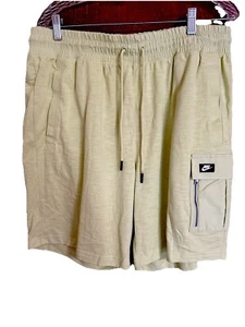 Men’s Nike Yellow Above Knee Cotton Shorts Cargo Style Elastic Waist Xl - Picture 1 of 4