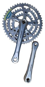 Crankset, Sugino AT 175mm , Shimano Biopace 48/38/28t, Square Taper, Forged - Picture 1 of 13