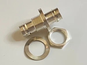50 OHM BNC FEMALE - FEMALE BULKHEAD ADAPTOR  GREENPAR  BEST  QUALITY      ad2n10 - Bild 1 von 2