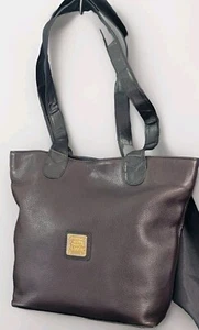 HCL Leathergoods Dark Brown Pebbled Black Straps Shoulder Bag Purse Germany - Picture 1 of 17