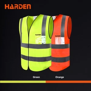Green Only breathable Safety  Green Reflector Vest  heavy duty badge pocket - Picture 1 of 10