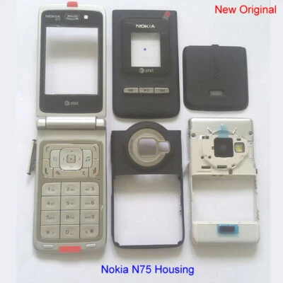 100% Genuine New Original Nokia N75 Full Set Fascia Housing - Black  - Image 1 of 4