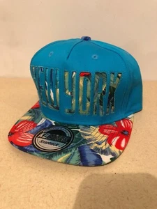 KBETHOS New York Teal Snapback Sombrero Flores Envío Gratis - Imagen 1 de 4