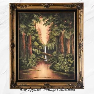 Signiertes Paula Original 26"x30" gerahmtes Öl auf Leinwand Gemälde, Vintage Landschaft - Bild 1 von 12