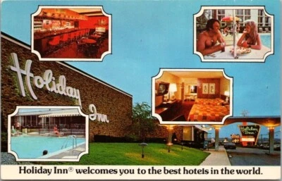 Farmington, New Mexico Postcard HOLIDAY INN MOTEL Hwy 17 Roadside c1970s Unused - Image 1 of 2