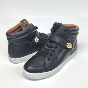 COACH WOMENS Pembroke Sport Nappa Black Hi-Top Turnlock Sneakers FG1274 - Picture 1 of 7