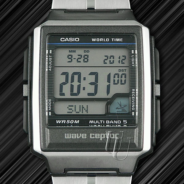  Moderne CASIO FUNKUHR, Alarm, Weltzeit, digital, WV-59RD, Funk,Illuminator - Bild 1 von 1