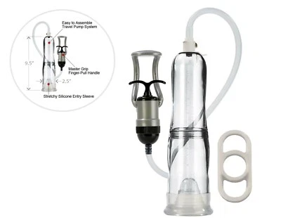 Bomba de pene fuerte alargador alargador extensor para hombres pene grande + anillo Foto 1 de 4