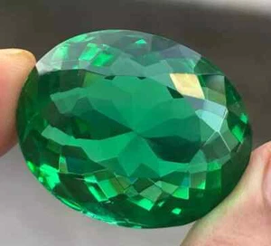 Esmeralda Verde 120+ Ct Colombiana Enorme Corte Ovalado Natural Suelta Piedra Preciosa Certificada - Imagen 1 de 6