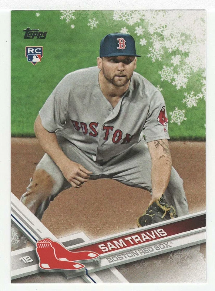 Sam Travis RC (Baseball Card) 2017 Topps Walmart Holiday Snowflake # 83 Mint - Image 1 of 1