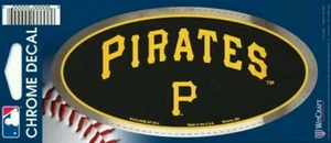 Pittsburgh Pirates 3x5" Chrome Auto Bumper Decal - Picture 1 of 1