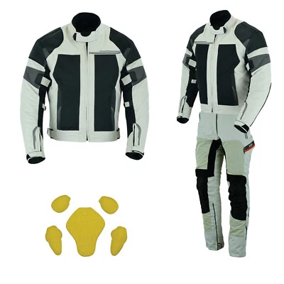 Motorradanzug Herren Motorradkombi Motorrad Jacke Hose Kombi Mit Protektoren - Bild 1 von 4