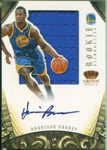 2012-13  Crown Royale Prime Silhouettes Harrison Barnes Rookie Autograph 41/99 - Picture 1 of 2