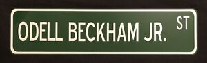 Odell Beckham JR 24" x 6" Aluminum Street Sign Los Angeles Rams NFL Football