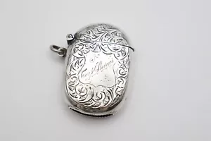 Antique Sterling Silver Vesta Case Hallmarked Birmingham 1902 - Picture 1 of 13