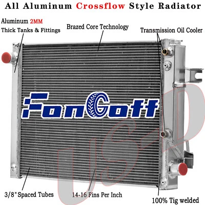 2 Row Radiator for 2013-18 2017 Ram 2500 3500 4500 5500 6.4L 6.7L AT 52014720AA - Image 1 of 4