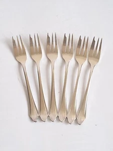 BSF BESTECK MODELL 21 ART DECO FÄCHERMOTIV VERSILBERT 90 KUCHENGABEL 6 STÜCK - Bild 1 von 6