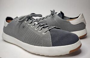Cole Haan Grandpro Shoes Mens Sz 13 Gray Knit Stitchlite Lace Up Tennis Sneakers