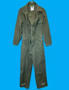 US Army Cotton Sateen Type 1 Olive Drab Utility Coveralls Sz L 8405-00-131-6509 - Picture 1 of 14