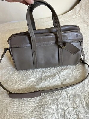 Bolso de mano Hartmann de cuero liso de cuero gris RARO Foto 1 de 4