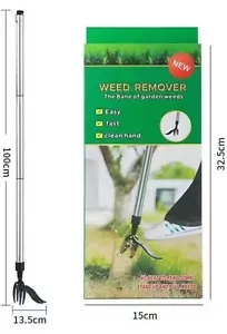 Weeder Puller Stand Up Weed Tool Handle Claw Garden Outdoor Root Remover Killer - Picture 1 of 4